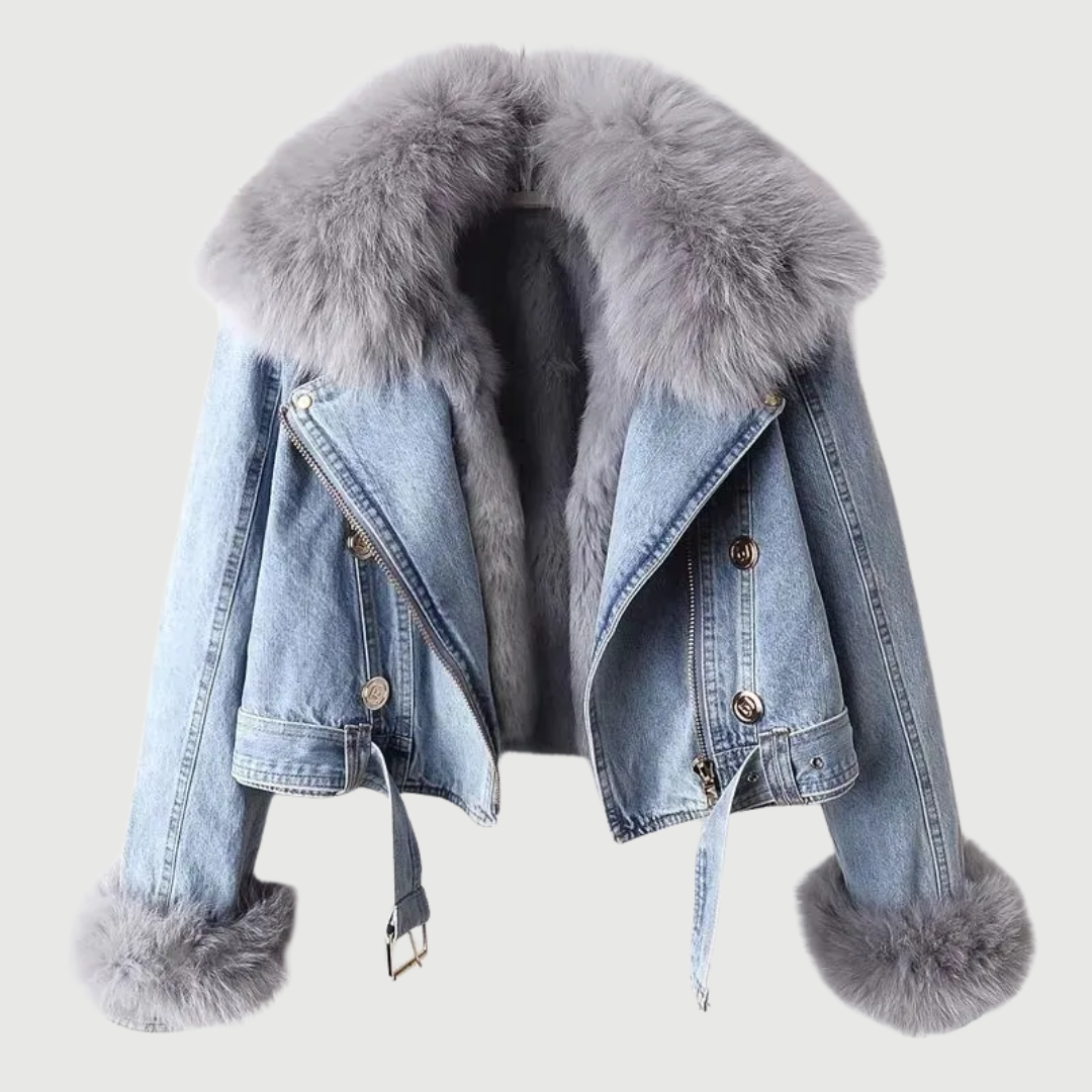 Aurelia – Faux Fur Lined Denim Jacket